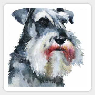 Standard Schnauzer Watercolor - Dog Lovers Sticker